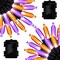 2 Pack Halloween Mini String Lights Battery Operated - 46Ft 140 LED (Purple & Orange)
